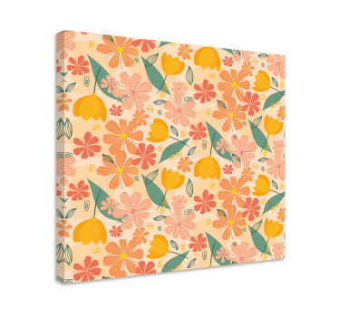 Cuadro de flores Coloridas hojas y flores vintage - TenVinilo