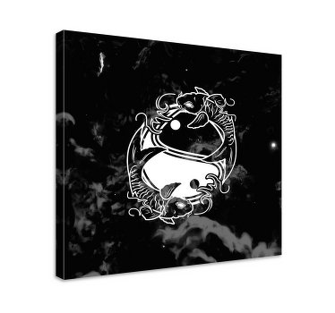 Yin yang balance fisk zen lærred - TenStickers