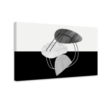 Black and white stone  canvas art prints - TenStickers