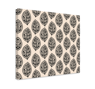 Black cute tree leaves Plant canvas prints - TenStickers