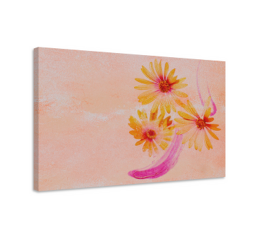Hand painted floral background canvas art print - TenStickers