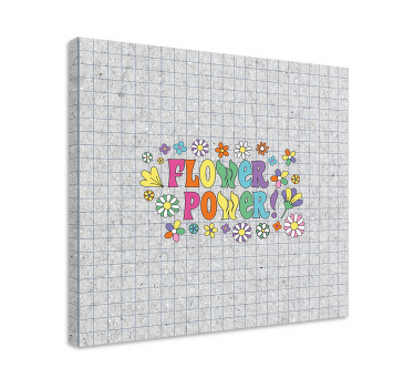 Cuadro vintage Lema del poder de las flores - TenVinilo