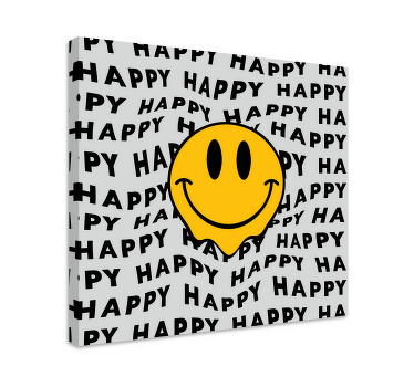Quadro vintage Grande sorridente rosto feliz - TenStickers