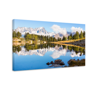 Quadro de paisage Lago com reflexo da floresta - TenStickers