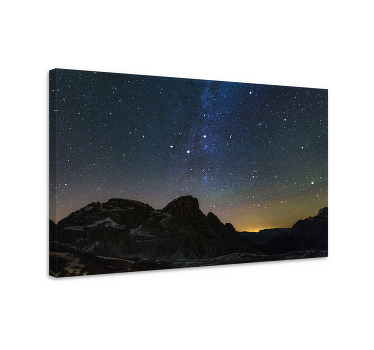 查看星星和山现代画布 - TenStickers