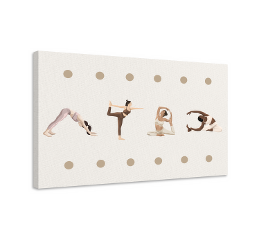 Different yoga poses home canvas prints - TenStickers