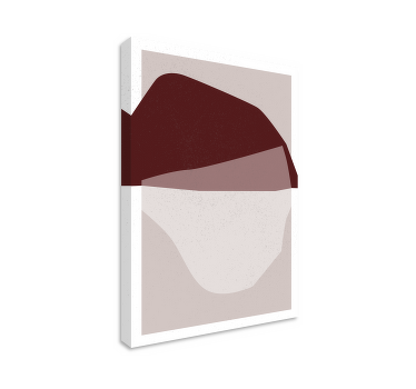 コーラルルージュ抽象図キャンバスアートプリント - TENSTICKERS