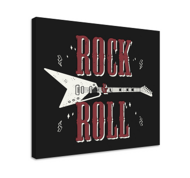 Quadro rock and roll con chitarra - TenStickers