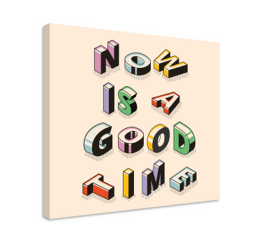 Cuadro para dormitorio Ahora es un buen momento colorido - TenVinilo