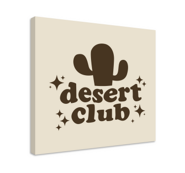Desert club cactus retro Bar canvas print - TenStickers