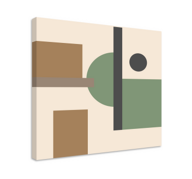 Natural colors geometric art modern canvas - TenStickers