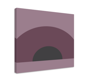 Tummat geometriset kaaret moderni canvas - Tenstickers