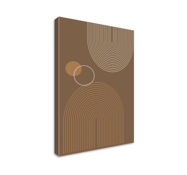 Cuadro moderno Cálidos arcos geométricos - TenVinilo