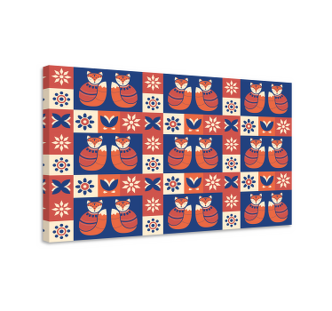 Cuadro nórdico Colorido animal de estilo tradicional - TenVinilo