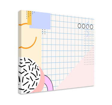 80s' abstract squares color geometric canvas - TenStickers
