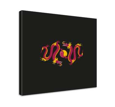 Tablou libelule dansul dragonului de foc - TenStickers