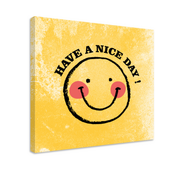 Wandbild Wohnzimmer "schönen tag" smiley-gesicht - TenStickers