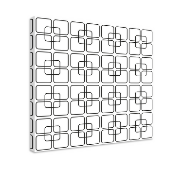 Quadro para corredor Azulejo cinza simples abstrato - TenStickers