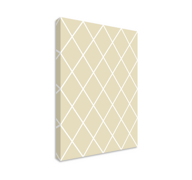 Cream diamond minimalist pattern canvas print - TenStickers