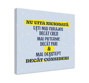 Mesaj motivațional ești cea mai bună pânză - TenStickers