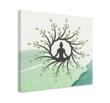 Tableau maison Pose d'arbre de yoga - TenStickers