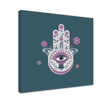Fatimas hånd yogamåtte lærredstryk - TenStickers
