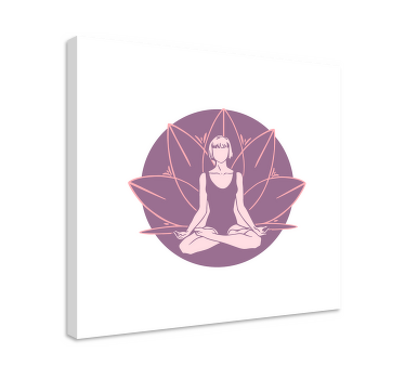 Lotus flower meditation art canvas art prints - TenStickers