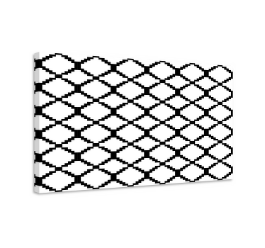 Obraz geometryczny czarno-biały wzór - TenStickers