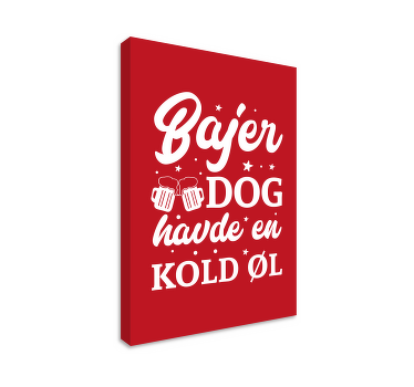 Andre tekster lærredsbillede jeg ønsker jeg havde en kold øl - TenStickers