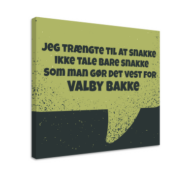 Dansk grøn valby bakke citat lærred - TenStickers