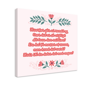 Lyrics- hvorfor tror vi, penge betyder noget lærred - TenStickers