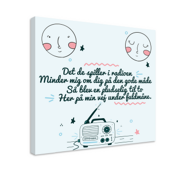 Sangen i radioen minder mig om dit lærred - TenStickers