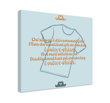 Lyrics smukkeste på en søndag citat lærred - TenStickers