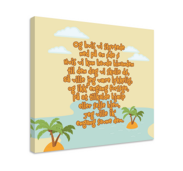 Lyrics - hvis vi var på et øde ø-lærred - TenStickers