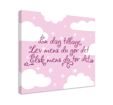 Lyrics - hvis du havde en dag tilbage citat canvas - TenStickers