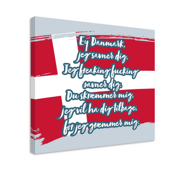 Giv mig tilbage det gamle danmark citat lærred - TenStickers
