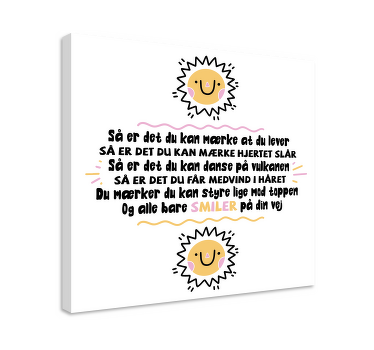 Lyrics-verden er åben for dig citat lærred - TenStickers