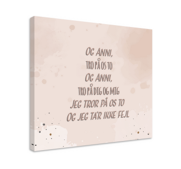 Lyrics - anni believe in us citat canvas - TenStickers