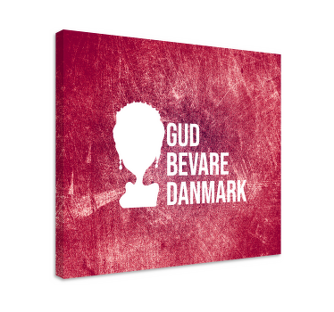 Citat dronning- gud bevare danmark citat lærred - TenStickers