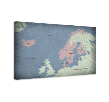 Kort over kalmarunion citat lærred - TenStickers