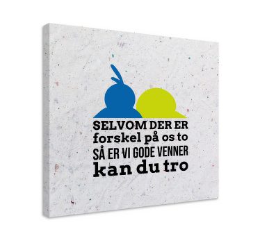 Kaj og andrea citat lærred - TenStickers