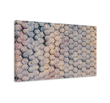 Cuadro 3d Bloques de cemento de estilo industrial - TenVinilo