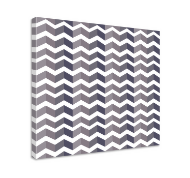 Svart og hvit sikksakk mønster lerretsbilde - Tenstickers