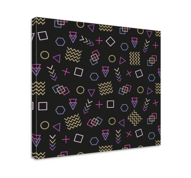 Geometric canvas with geometric shapes design - TenStickers
