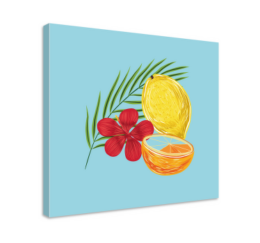 Pastel citroner frugter design køkken væg print - TenStickers
