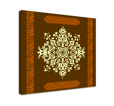 African style brown and yellow abstract canvas - TenStickers