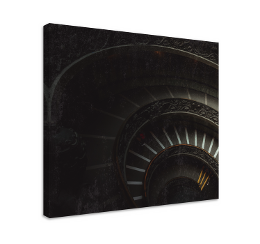 Wandbilder Vintage Dunkle treppenmalerei - TenStickers