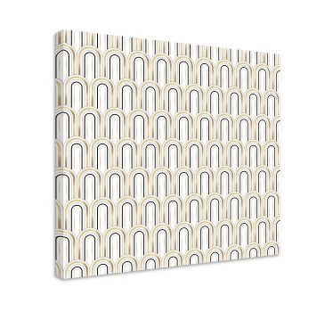 "Art Deco" figures geometric canvas - TenStickers
