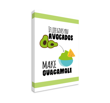 Funny Avocado Pun quote canvas - TenStickers