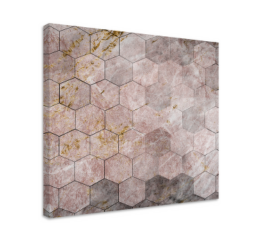 Hexagonal pattern ombre effect canvas prints - TenStickers